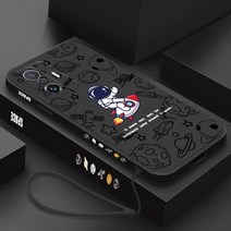 우주 비행사 실리콘 전화 케이스 샤오미 미 11 라이트 5G NE 후면 커버 12s 울트라 12x12s 10 프로 끈이 있, 06 For Mi 11, 03 A-YK000303