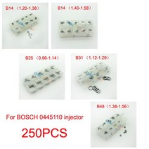 노즐 조정 와셔 키트 B14 B25 보쉬 용 커먼 레일 인젝터 수리 심 CRI 0445 110, 01 Whole set 250pcs