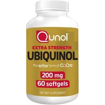 Qunol 퀴놀 Ubiquinol 유비퀴놀 코큐텐 200mg 60정