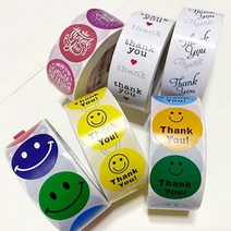 땡큐 스마일 롤스티커 다꾸 힙한 캐리어 문구 다이어리 꾸미기 예쁜 포용 빈티지 포용 랜덤 도무송 땡큐