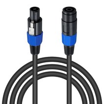 Poyiccot Speakon 연장 케이블 1.8m6피트 18AWG to 케이블 수-암 와이어 DJ PA 스테이지 오디오 잭 스피커 앰프 구리 코드 트위스트 락 포함 5877, Speakon extension cable 6ft