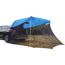 어닝사이드월 차박 카라반 캠핑카, 파란색