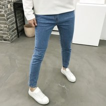 용된다 남자 겨울 스판 기모 데님 청바지