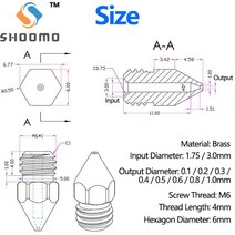 3D프린터부품 Anet A8 Makerbot MK8 Creality CR-10 S4 S5 Ender 3 3Pro 5 청소 도구 키트 용 압출기 황동, 14 3.0-0.5mm_03 10Pcs