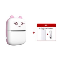 LED 라이트 휴대용 HD 미니 라벨 프린터 블루투스 와이파이 열전사 인쇄 휴대폰 포토 노트 열전사 프린터, 스타일 C
