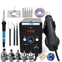 Eruntop-858D SMD 재작업 납땜 스테이션 LED 디지털 뜨거운 공기 총 송풍기, 03 RTP-B858D-C_01 220V EU