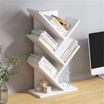 YEAR COLOR 5단 수납 북선반 Y형 미니책장 책상책꽃이 북트리 서랍 나무책꽃이 2colors, 서랍없음, 화이트