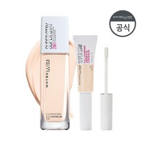 [메이블린] [기획세트]NEW 슈퍼스테이 파운데이션+컨실러, 컨실러:15 라이트 / 파운데이션:102 페어포슬린, 상세 설명 참조