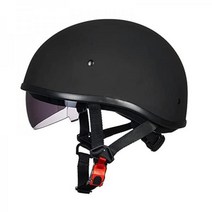 ILM 오토바이 하프 헬멧과 선실드 퀵 릴리즈 스트랩 페이스 피팅 크루저용 DOT 승인 883V (매트 블랙 XX-라지), XX-Large, Matte Black