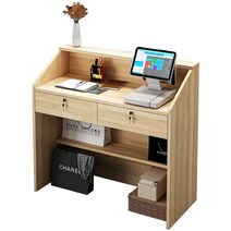 가게 계산대 포스기 책상 카운터 리셉션 안내 데스크, 흰색 60x38x92 안받침대
