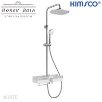 킴스코파쎄 킴스코 KIMSCO KB5000-W3 화이트 선반형 레인 욕조 샤워수전 해바라기 레인샤워기