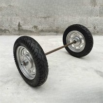 두발 수레 타이어 샤프트 14 16 17 인치 리어카 교체, 길이65mm 14인치 휠  샤프트 직경 2cm