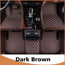 포시즌 다기능 자동차 발판 코일 매트 확장형 벌집 카매트 car floor mats, 어두운 갈색