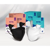국산 찐마스크 KF94 KFAD 50입 대형 중형 소형 2D 여름용마스크 귀안아픈마스크 부리형마스크, KF94 중형, 블랙(50매)
