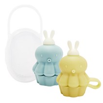 아가프라 문어 파우치캡 2p+케이스세트 / 흘림방지토퍼 실리콘파우치토퍼, 옐로우+민트