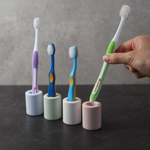 리빙퀸 규조토 칫솔꽂이 1+1, 규조토 칫솔꽂이(핑크 + 그린), 1개