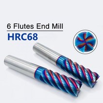 6 플루트 Endmill HRC68 초경 엔드 밀 45681012mm 합금 밀링 텅스텐 스틸 커터 CNC 절삭 공구, 5X15X6X50
