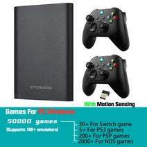 휴대용 하드 드라이브 디스크 내장 50000 + 게임 스위치 PS3 N64 MAME 레트로 비디오 콘솔 노트북 윈, 한개옵션1, 02 2P  with motion A