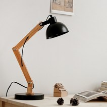 나무 침대 수명 간접등 블랙