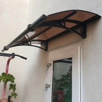 캐노픽스 650x1100 렉산공사 주차장 출입구 창문 현관 데크 테라스 캐노피 시공점, 엠보체크_브라운, 그레이, 은백색(기본색상)