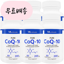 홍박스 6병 마이라이프 내추럴스 퓨어 코큐텐 200mg 60 야채캡슐 구매대행, 60정, 6개, 60개