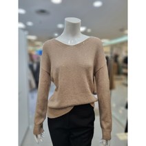 GGPX 여성 브이넥 스팽글 배색 니트 티셔츠 GKDA-KP900F