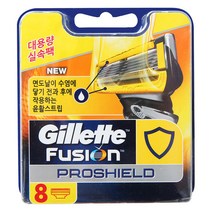 질레트 퓨전 프로쉴드 옐로우 면도날, 8개입, 1개