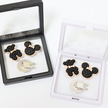 [더블이글] (선물용) 금장 퀼팅 베어 골프 볼마커 2개 + 자석모자클립 세트, 블랙, 블랙