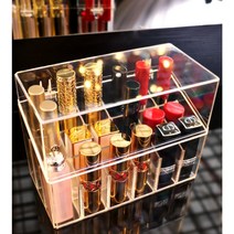 다이소화장품정리함 다이소 아크릴 정리함 립스틱보관함 화장품정리대 아크릴서랍장 향수보관함 뚜껑있는화장품정리함 다이소립스틱정리함 화장품수납 다이소정리함, 물고기 모양 세로형 립스틱 박스(16칸)