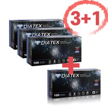[ DIATEX ] 다이아텍스 블랙니트릴장갑 3+1 (총 400장), DT(XL) 3+1