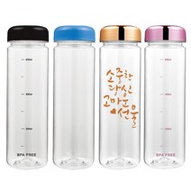 MUSO 국산 친환경 대용량 700ML 트라이탄 보틀 헬스 다이어트 단백질 쉐이크 물병 물통 도매 인쇄 주문제작, 레드, 눈금보틀