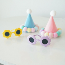 강아지 고양이 왕관모자 왕관 생일머리띠 꼬깔모자, 블루