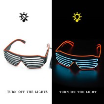 지구본 장식용 학습용빛나는 안경 LED Gafas 브릴 네온 크리스마스 글로우 선글라스 파티 용품 소품 의상, 05 Red and ice blue