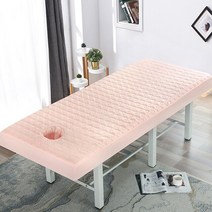 마사지베드 접이식 지압 마사지 침대 미용베드 뷰티 aalon 침대 커버 두꺼운 오픈 홀 마사지 흰색 누비 이, 04 Pink_01 185X60CM