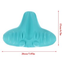 쿠션 인테리어 장식 Neck Shoulder Stretcher Relaxer Cervical Chiropractic Traction Device Massage Pillow For, 02 Blue