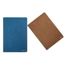 이니셜스 밀라노 고급 양장 다이어리 / 이름 로고 각인 25절(A5) 32절(B6) 업무용 만년 플래너, 블루