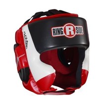 링사이드 초경량 스파링 복싱 헤드기어, Red/Black, Large