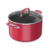 샤크닌자블렌더 Ninja C20030 Foodi NeverStick Vivid 12-Inch Fry Pan Nonstick Durable Oven Safe To 400°F Coo, Crimson Red_8 Quart | Stock Po