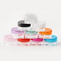 소분 투명 크림 화장품 공병 용기 5g 100p DD-10426, 블랙