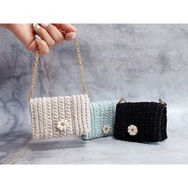 DIY 코바늘 데이지 카드지갑 패키지 뜨개가방만들기 뜨개질, 20.머스타드