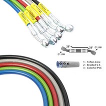 유압호스 고압 꼰호스 브레이크 오토바이 ATV Pitbike DOT Cluth 유압 ReinforcedHose 파이프 튜브 라인 스, 08 700mm