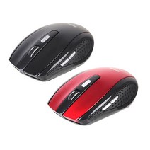 W 무선 광마우스 DM-W100 왼손사용자 편리한 디자인 1200dpi, 레드
