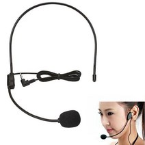 3.5MM 유선 헤드웨어 마이크 금속 마이크로포노 음성 증폭기 라우드 스피커 블랙 메가폰 용, 01 black