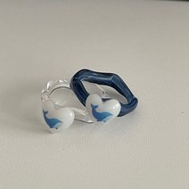 투명 반지 소품샵 돌고래 블루 제주도 아크릴 우정 바다 하트 여름 고래 여수 물결 호마이카