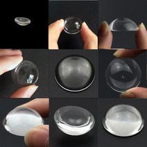 미니 광학 유리 렌즈 6 8 10 12 13 14 15 16 20 25 30 35 40mm LED 평면 볼록 콘덴서 계단 없음/엣지 없음, 08 D15 H3.8 F20