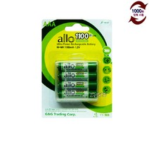 ALLO 대용량 1100mAh AAA 충전지 4알, 1개, 4개