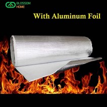 방염포 고온 내성 니켈 와이어 세라믹 섬유 내화 천 용접 보호 알루미늄 호일 커버, [02] With Aluminum Foil, [04] Thickness 7mm, [02] W 0.5M x L 1.0M