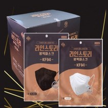 [100매] 라인스토리 KF94 2D 4중필터 황사방역마스크 대형(중형핏), 라인스토리 KF94 화이트 대형(중형핏) 100매