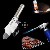 용접 토치 휴대용 알곤토치 가스 버너 화염 총 Blowtorch 요리 납땜 부탄 자동 점화 실외 라이터 난방