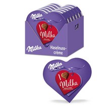 밀카 헤이즐넛 하트 모양 초콜릿 44g x 12팩 독일 직구 I Love Milka pralines Chocolate